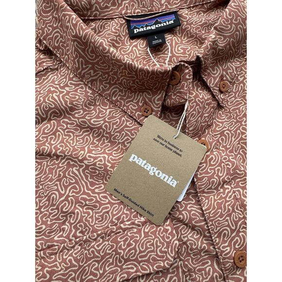 Patagonia Men's Self-Guided Hike Shirt Journeys Fertile Brown NWT Size Large - Picture 3 of 11